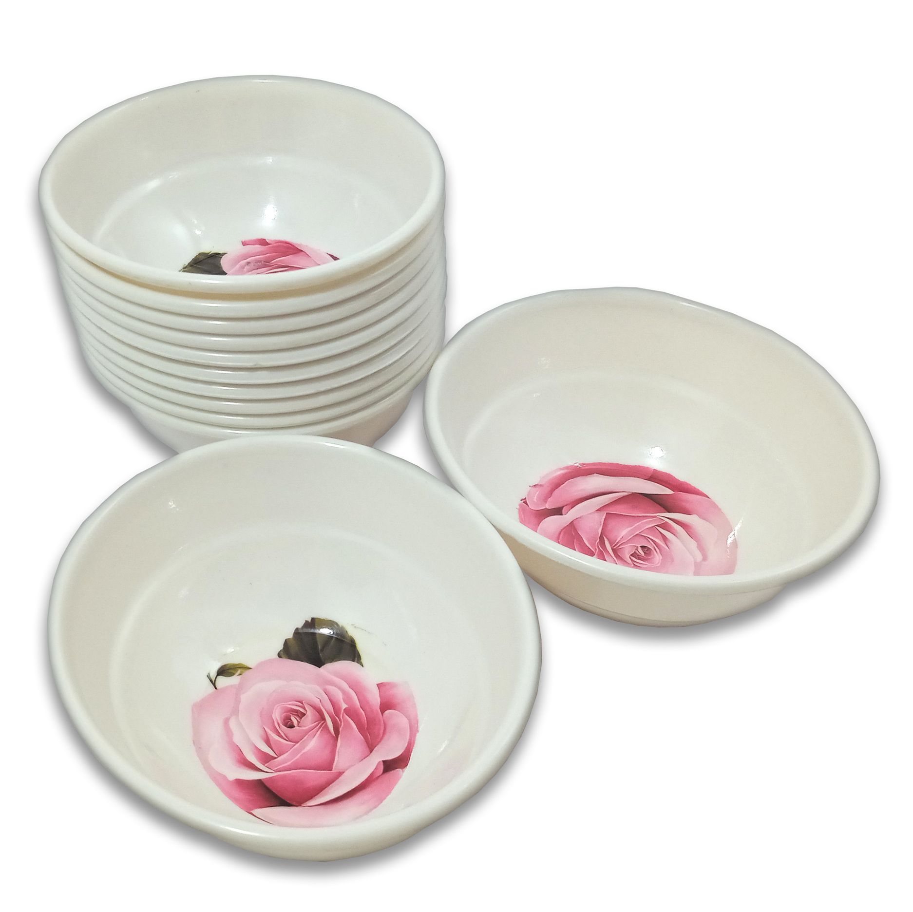 Inpro Stylish Melamine Small Snacks Bowls - Pack of 12 for Melamine Bowls for Snacks and Desserts | Durable Melamine Small Snack Bowls - Set of 12 for Everyday Use-serving bowls-dinnerware bowls-salad bowls-kitchen crockery