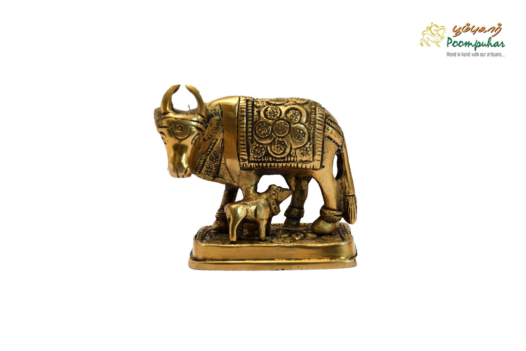 BRASS COW AND CALF,3IN