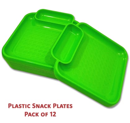 Inpro Stylish Plastic Plates in 12 Green Color for Serving Snacks / Kitchen crockery / pasta plate / Half plate-Plastic Snacks plates-stylish plates-small plate- plastic kitchen crockery or parties Set of 12 Green Snacks Plastic Plates (Set Of 12 Plates). Inpro Stylish Plastic Plates in 12 Green Color for Serving Snacks / Kitchen crockery / pasta plate / Half plate-Plastic Snacks plates-stylish plates-small plate- plastic kitchen crockery or parties Set of 12 Green Snacks Plastic Plates (Set Of 12 Plates).