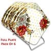 Melamine Dinner Plates: Lightweight and Easy to Clean | Melamine Square Dinner Plate (Size-10 Inch/26 CM) / Snacks Plates / Nasta Plate / Kitchen crockery/ Full Plate/ Square Plate / Floral Plate / Melamine Plates / Plate Set of 6 (Full Plates)