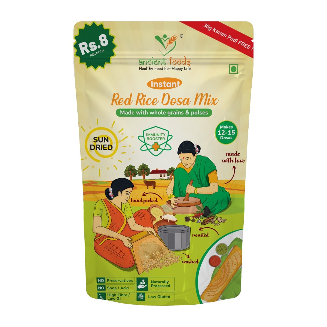 Ancient Foods Red Rice Dosa mix -250gm