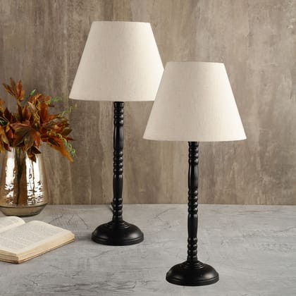 BTR CRAFTS Metal Table Lamp Set Of 2 With Flex Shade (Bulb Not Included)