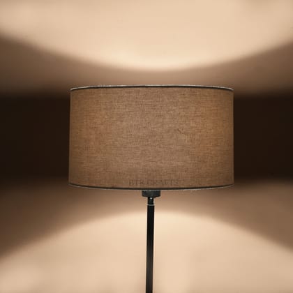 BTR CRAFTS 14" Inches Beige Drum Lampshade, Cotton Fabric.