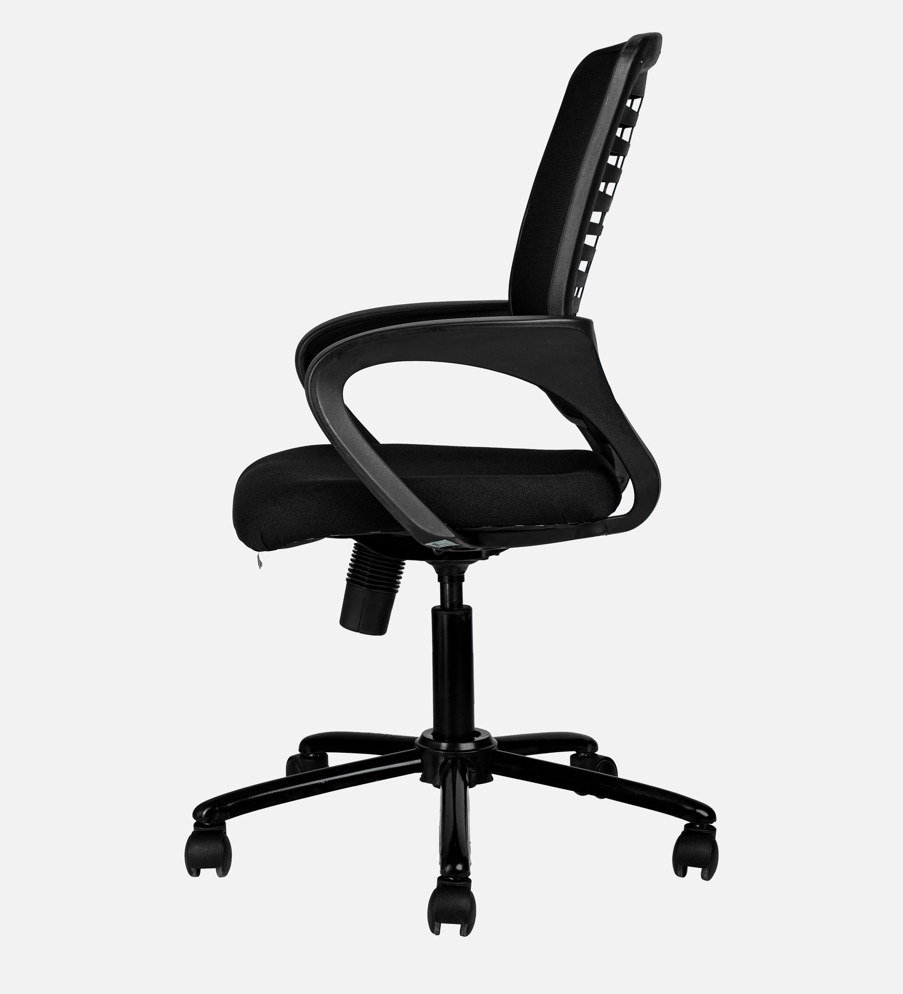TEAL® Sprint Mesh Mid-Back Ergonomic Office Chair/Study Chair/Revolving Chair/Computer Chair for Work from Home Metal Base Height Adjustable Chair [Black]