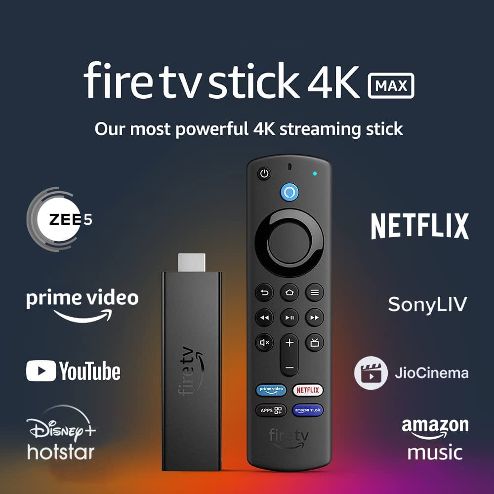 Fire TV Stick 4K Max streaming device, Wi-Fi 6, Alexa Voice Remote (includes TV controls)