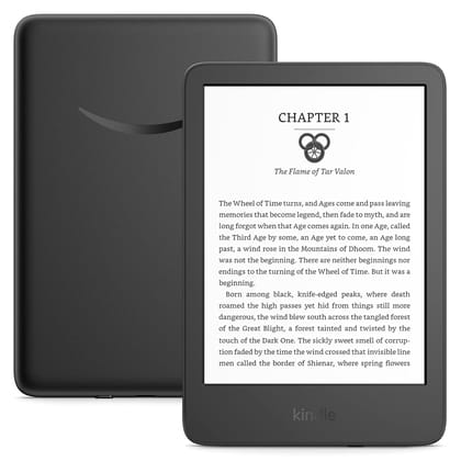 All-new Kindle (2022 release) – The lightest and most compact Kindle, now with a 6” 300 ppi high-resolution display, and 2x the storage (Black)
