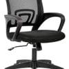 TEAL® Leo MB Mesh Mid-Back Ergonomic Office Chair/Study Chair/Revolving Chair/Computer Chair for Work from Home Nylon Base Height Adjustable Chair [Black]
