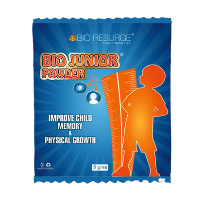 Bio Resurge Bio Junior Powder Kids Health and Nutrition Protein Powder to improve for Nutrition and physical growth(5 gm X 30 Sachets)