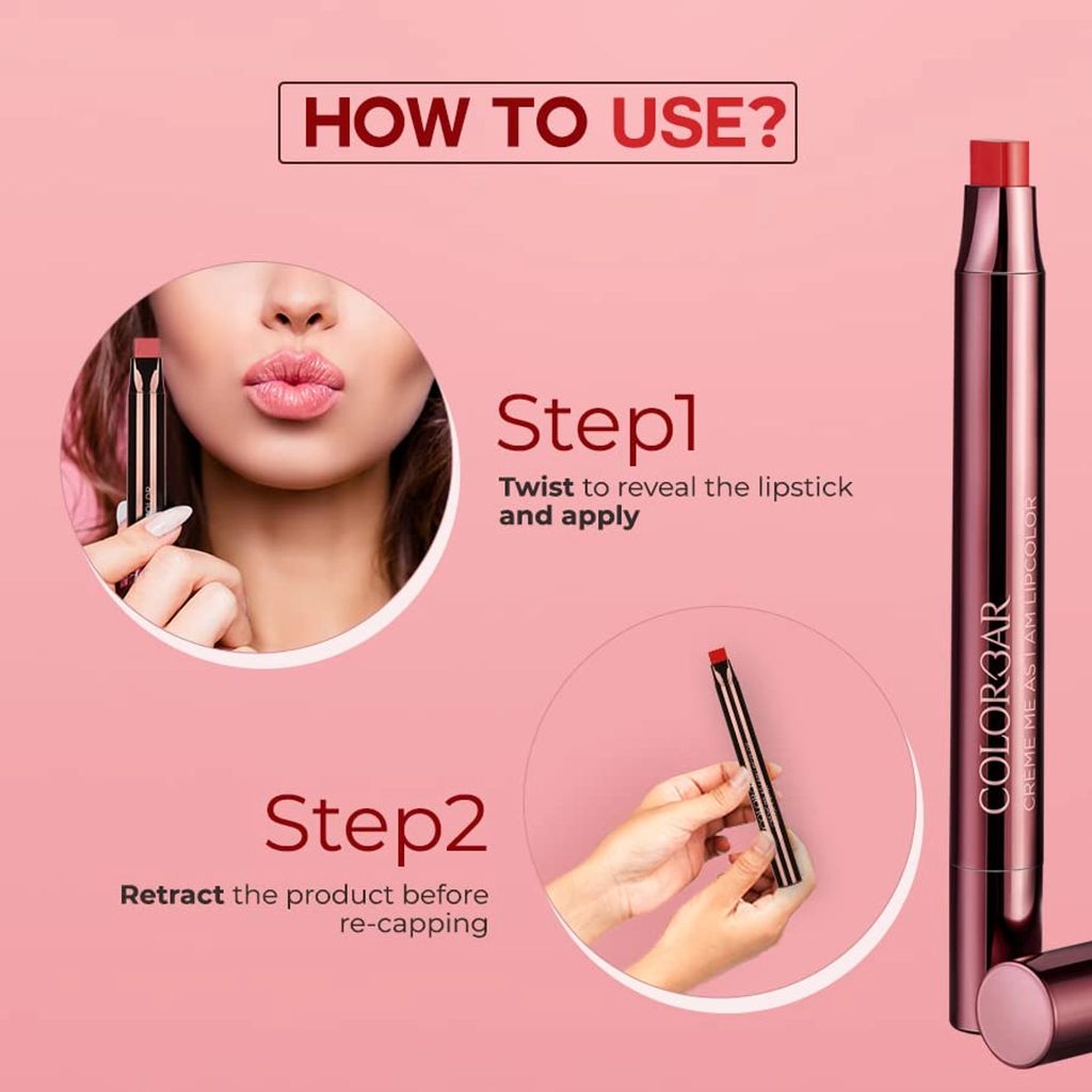 COLORBAR CREAMY LONG LASTING(LIPSTICK) LIPCOLOR PRIME AND SHINE (FAN GIRL 002)  0.8 g.