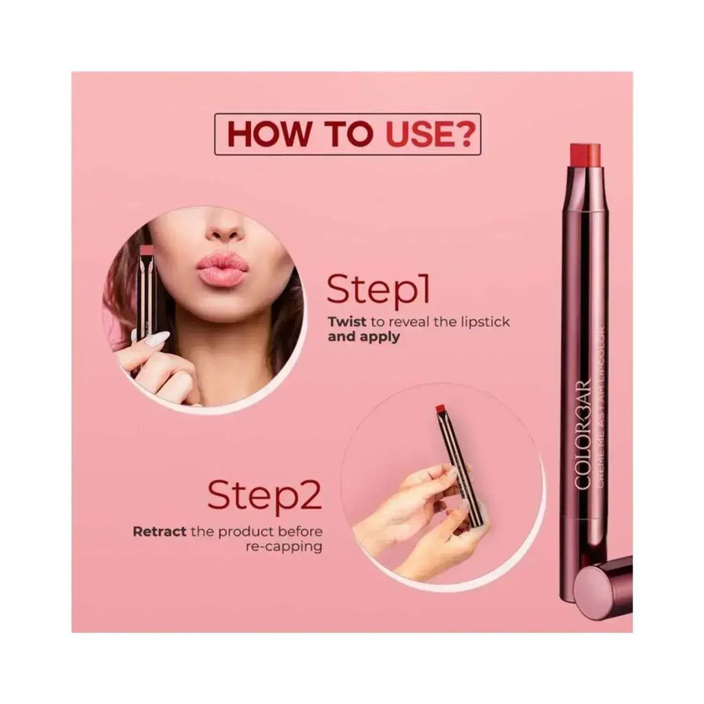 COLORBAR CRÈME (LIPSTICK) LIPCOLOR PRIME AND SHINE (BELLA 06) (brown, 8 g)(MAKEUP)