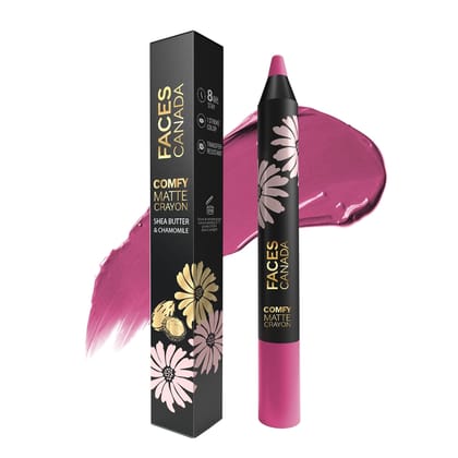 FACESCANADA Comfy long-lasting Matte Lip Crayon - Pink Me Up 08, 2.8g