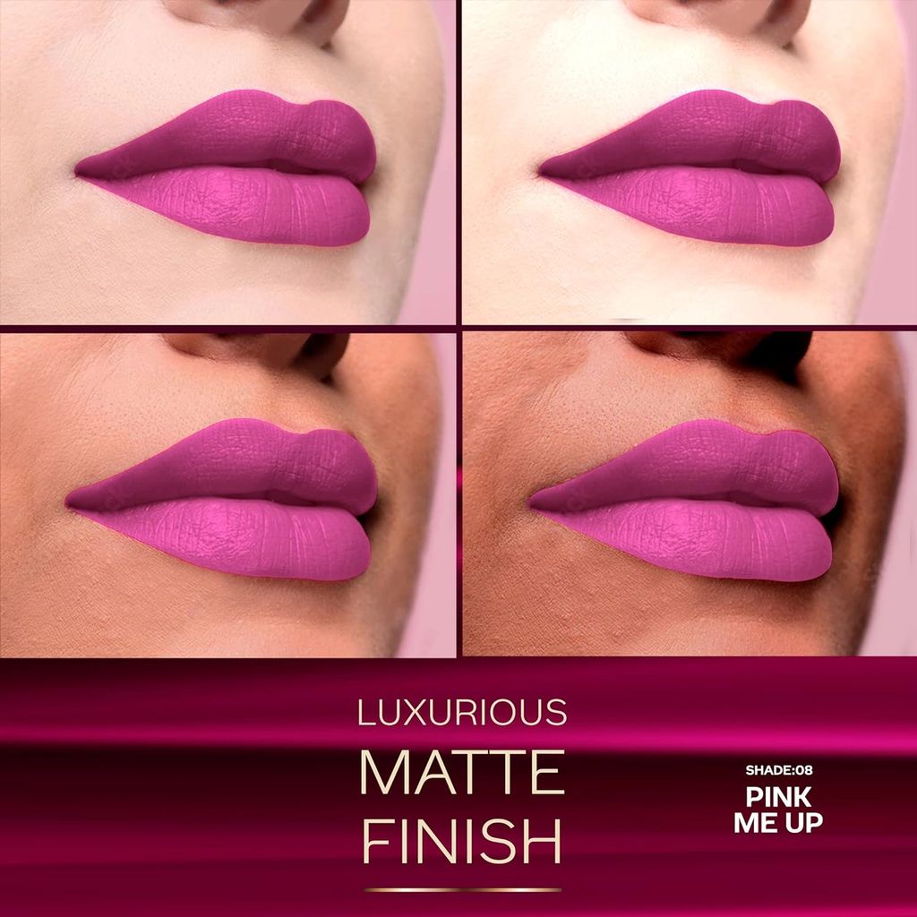 FACESCANADA Comfy long-lasting Matte Lip Crayon - Pink Me Up 08, 2.8g