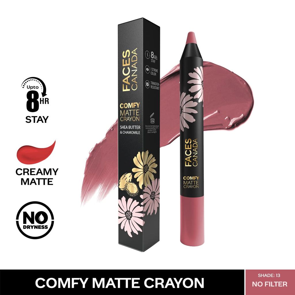FACESCANADA Comfy Matte Lip Crayon - No Filter 13, 2.8g
