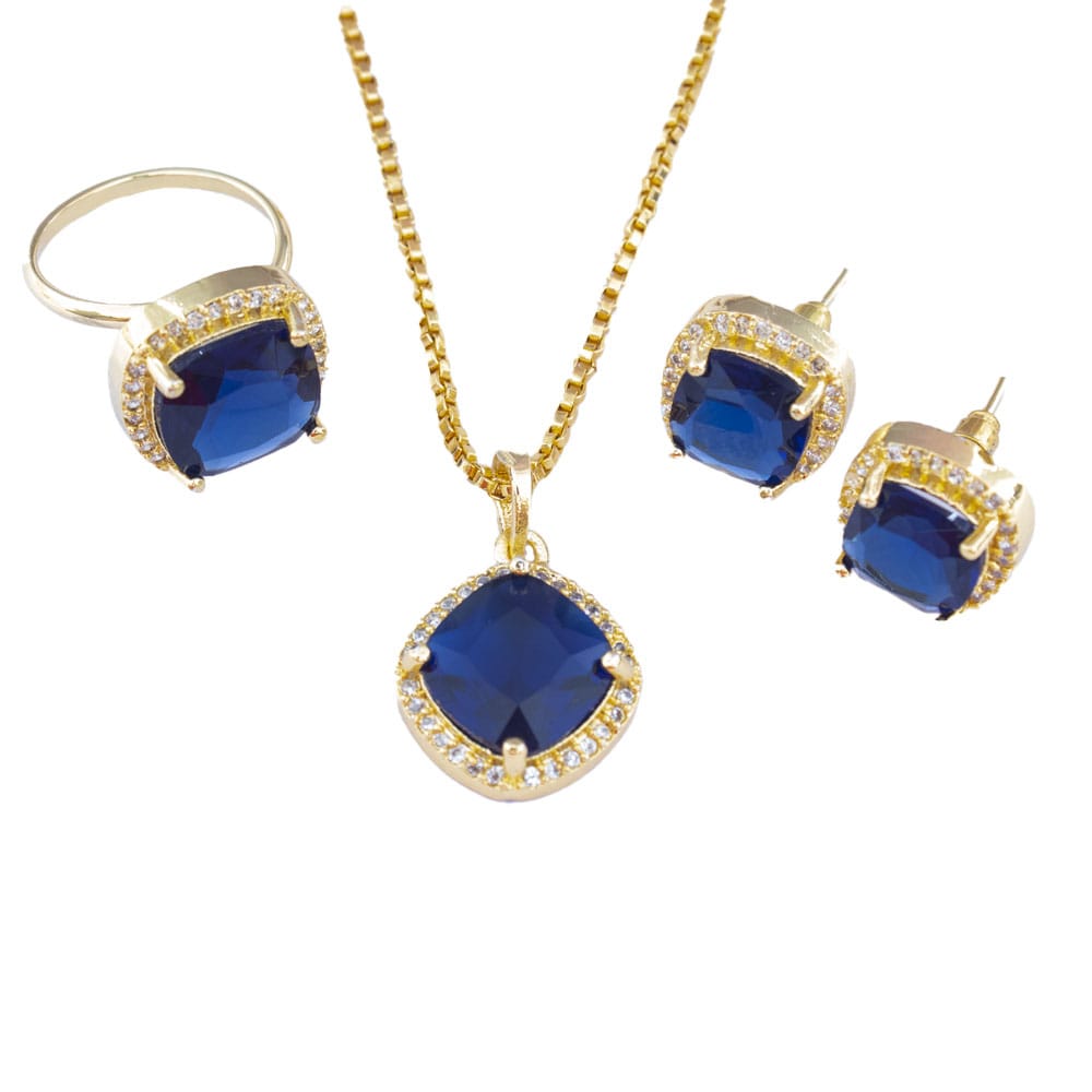 Zeello Jewellery Blue Combo set | Combo set for girls & women