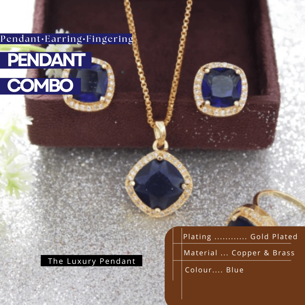 Zeello Jewellery Blue Combo set | Combo set for girls & women