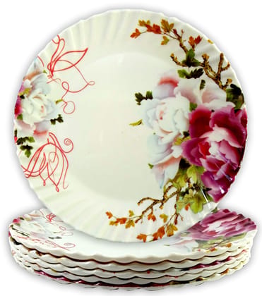 Melamine Half Plates: Lightweight Melamine Round 8 Inch Snacks Plate / Half Plates / Dinner Plates / Stylish Plate / Kitchen crockery / Melamine dinnerware Plates(Pack Of 6) Melamine Half Plates: Lightweight Melamine Round 8 Inch Snacks Plate / Half Plates / Dinner Plates / Stylish Plate / Kitchen crockery / Melamine dinnerware Plates(Pack Of 6)