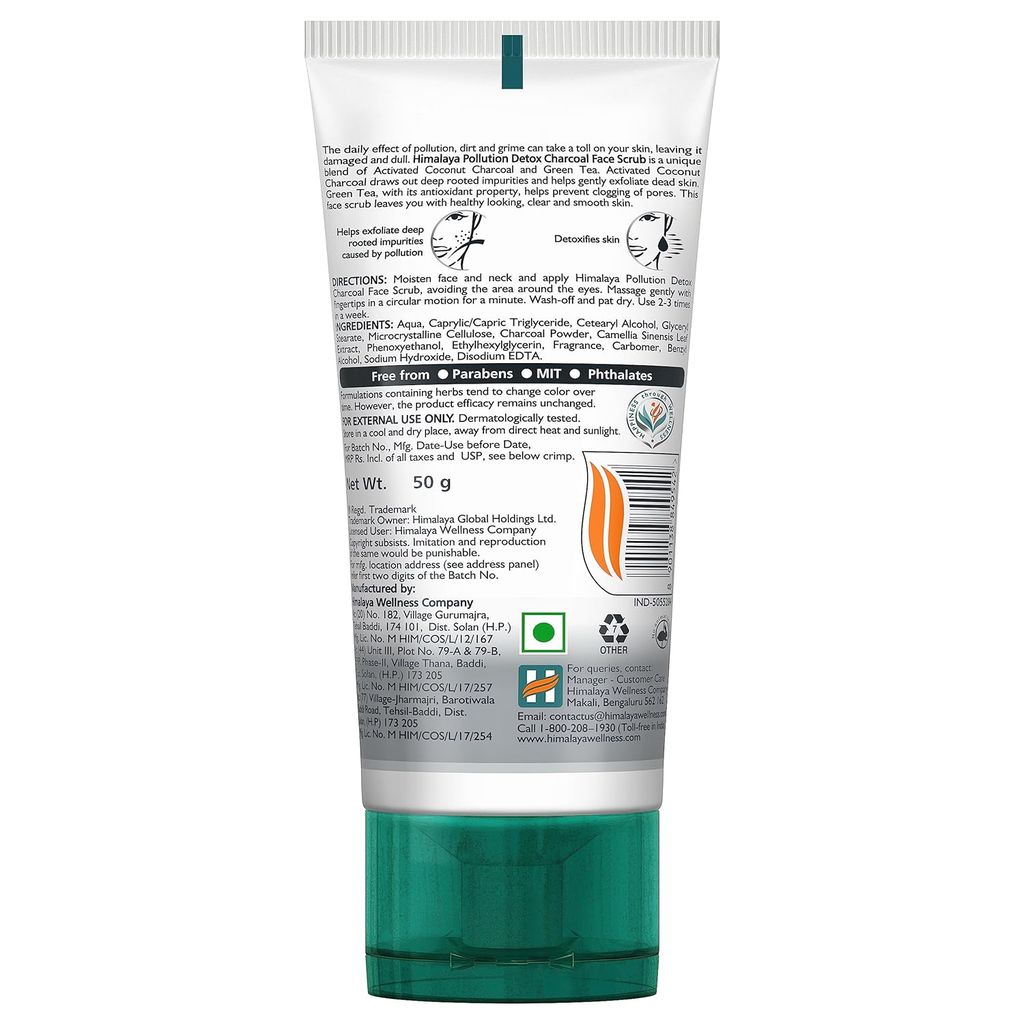 Himalaya Pollution Detox Charcoal Face Scrub | 50g