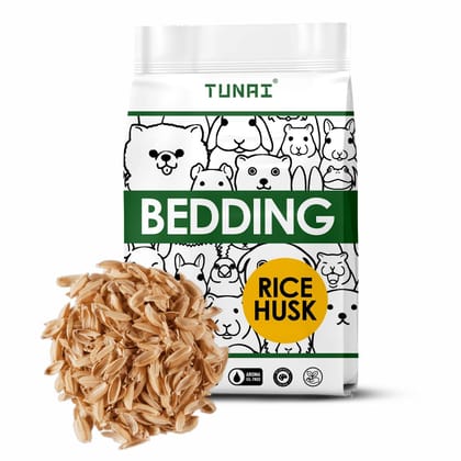 Tunai Natural Rice Husk Bedding for Rabbit, Guinea Pig, Gerbil, Hamster, Chinchilla, Rat, White Mice, Lab Rat, White Rat, Mouse, Birds, Snake, Turtle, and Other Reptiles, 250g