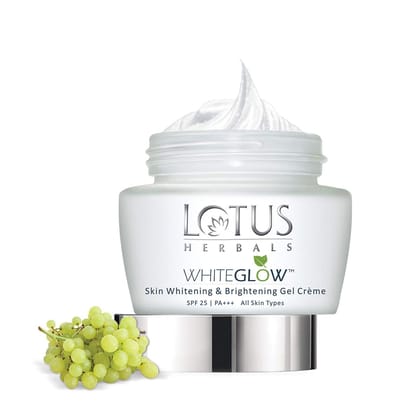 Lotus Herbals WHITEGLOW Skin brightening Gel Cream SPF 25 PA+++ for reducing dark spot,reducing pigmentation