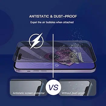 IPhone 13 Mini Privacy Tempered Glass Screen Protector Compatible (Black) Edge To Edge Full Screen Coverage With Easy Installation Kit