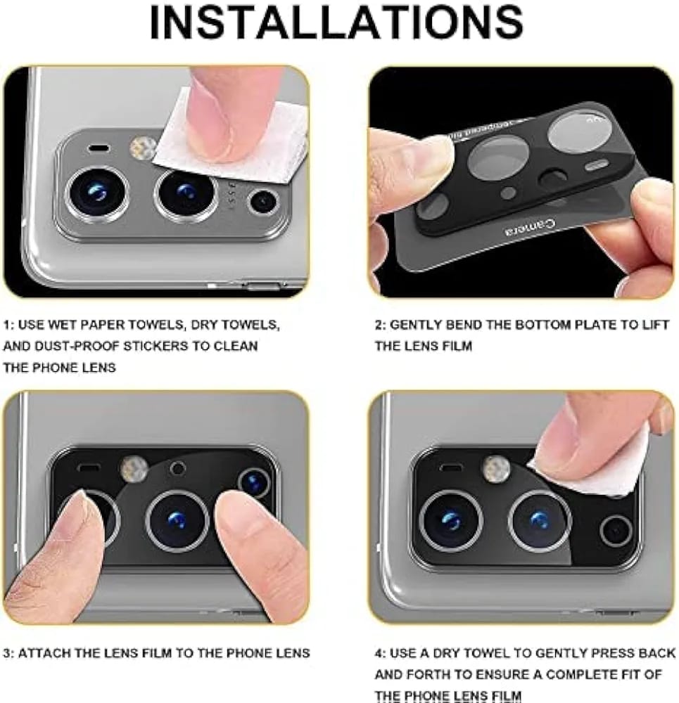 OnePlus Nord CE2 Lite Camera Lens Protector Full Coverage Tempered Glass OnePlus Nord CE 2 Lite (5G) 9H 3D, Black