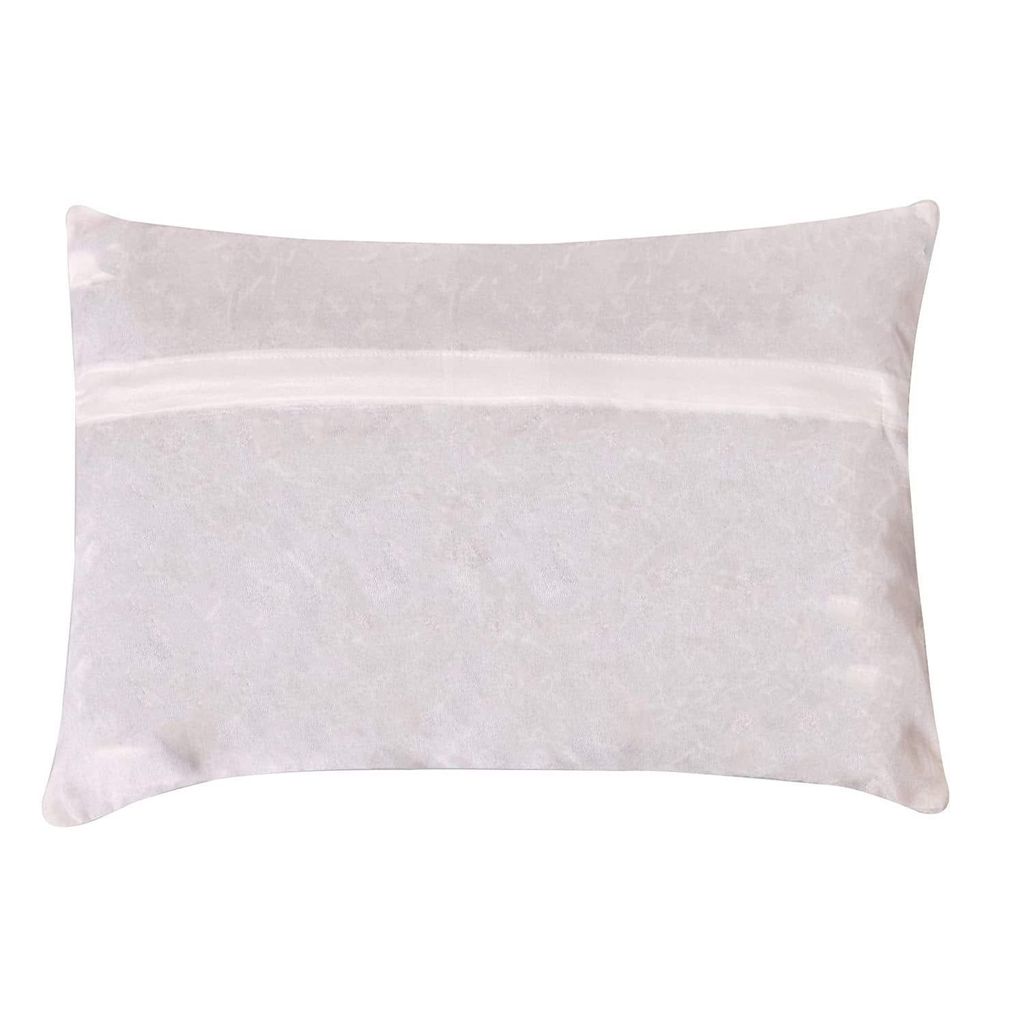 Marrakech White Moroccan Velvet Cushion Cover (White, 12 inch x 20 inch (30cm X 50cm))