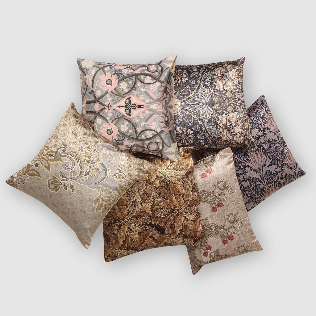 Autumn Leaves Modern Chic Designer Crushed Velvet Cushion Cover (Colour: Bronze Size: 16 inch x 16 inch (40cm X 40cm))