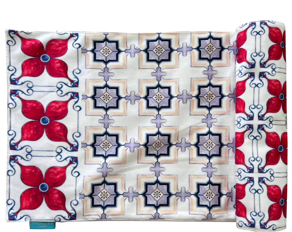 Multicolor Tile Table Runner (13in x 58in or 13in x 72in)