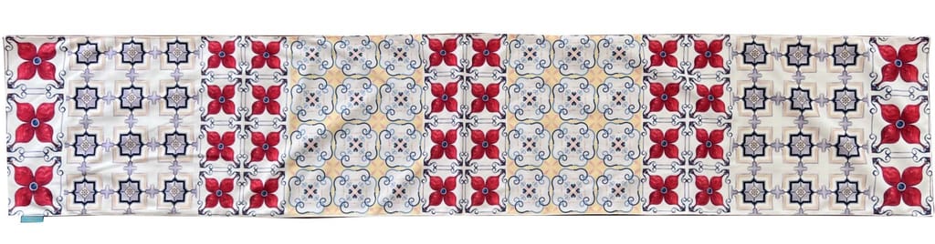 Multicolor Tile Table Runner (13in x 58in or 13in x 72in)