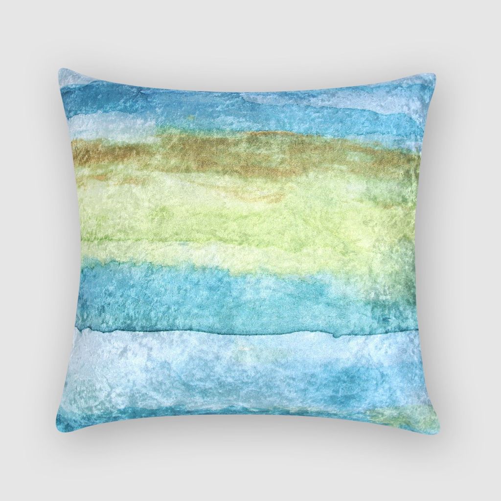 Ocean Crushed Velvet Cushion Cover (16in x 16in)