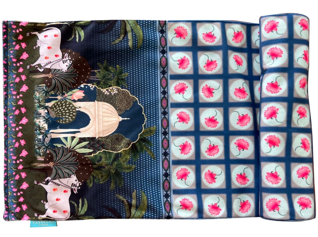 Pitchwai Lotus Table Runner (13in x 58in or 13in x 72in)