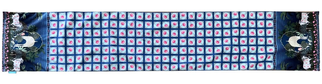 Pitchwai Lotus Table Runner (13in x 58in or 13in x 72in)