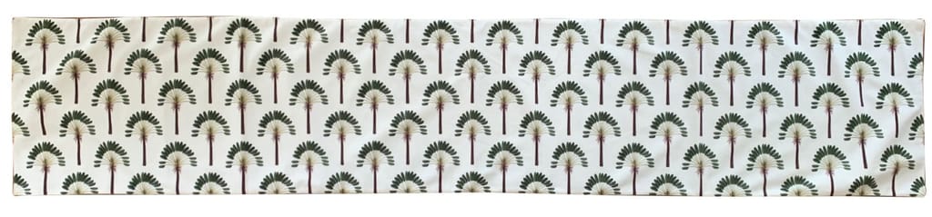 Green Palm Table Runner (13in x 58in or 13in x 72in)