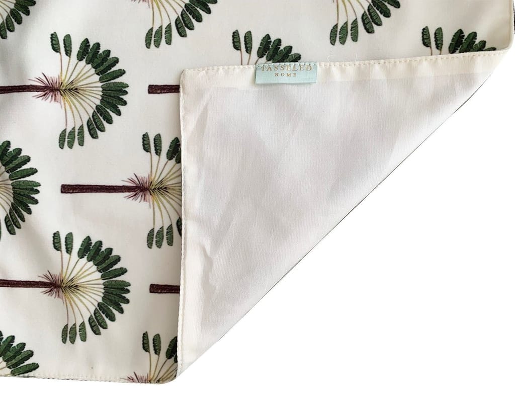 Green Palm Table Runner (13in x 58in or 13in x 72in)