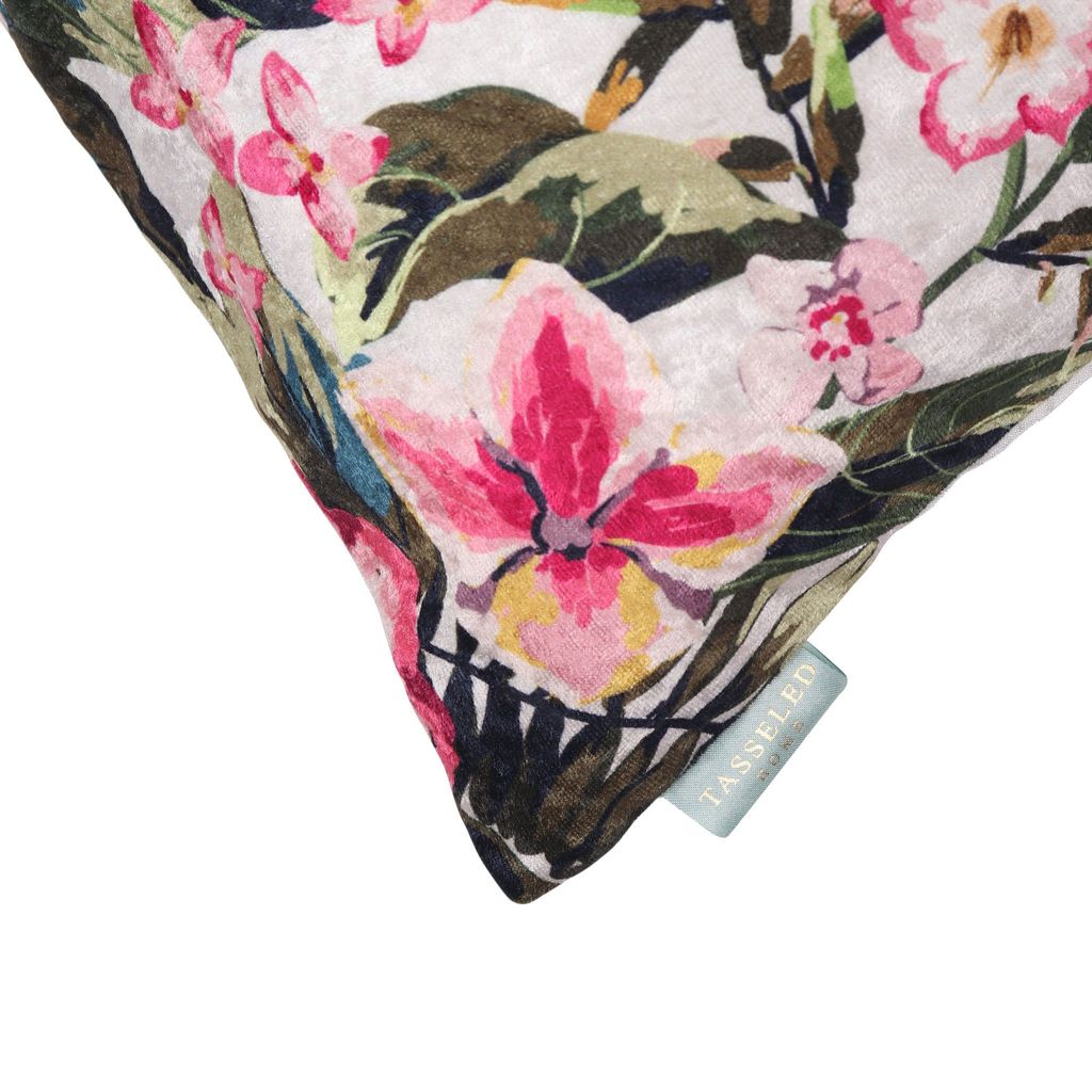 Happy Autumn Leaves Crushed Velvet Cushion Cover (Multicolour, 20 x 20 inches)