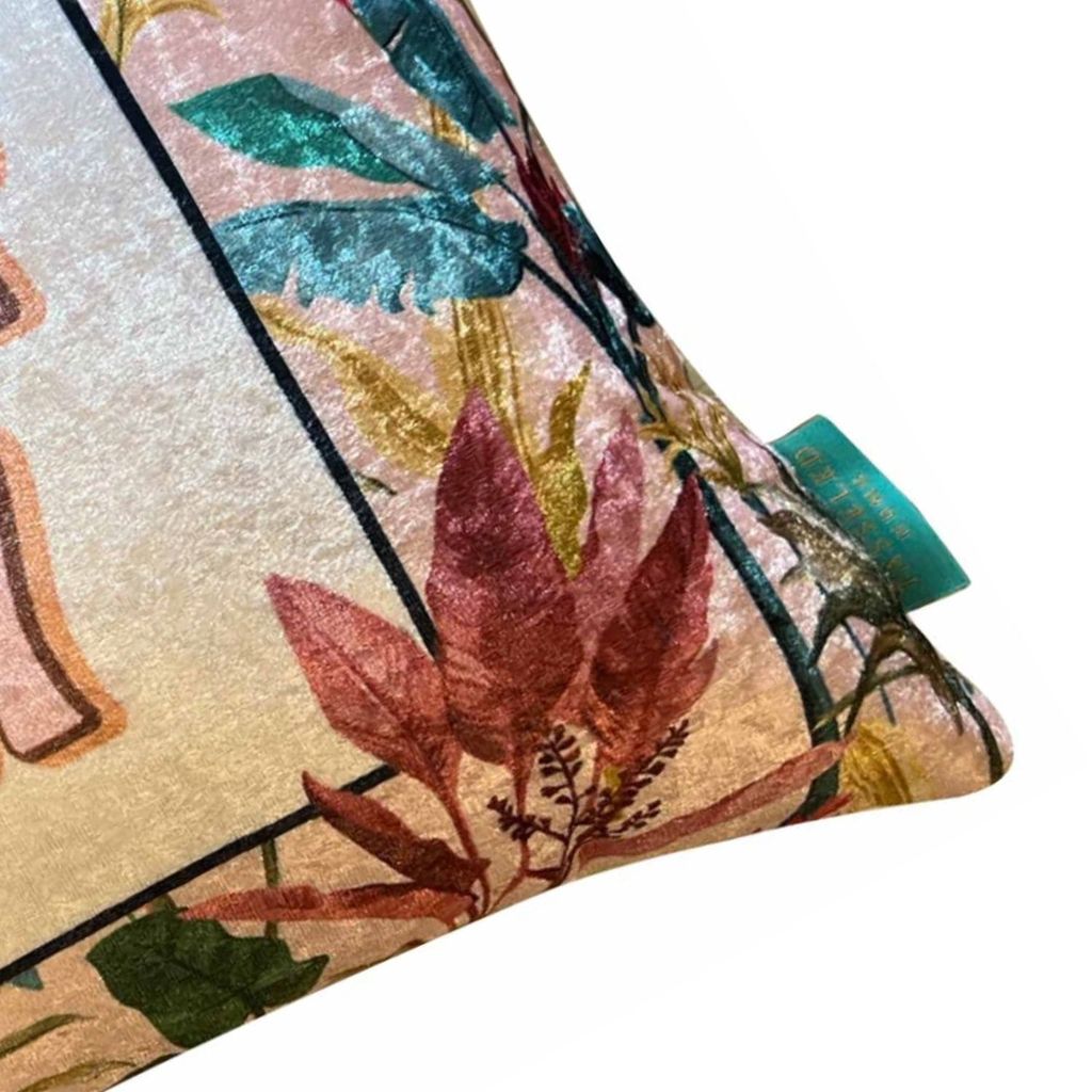 Take it Easy Modern Chic Designer Velvet Cushion Cover 12x18 (Pink)