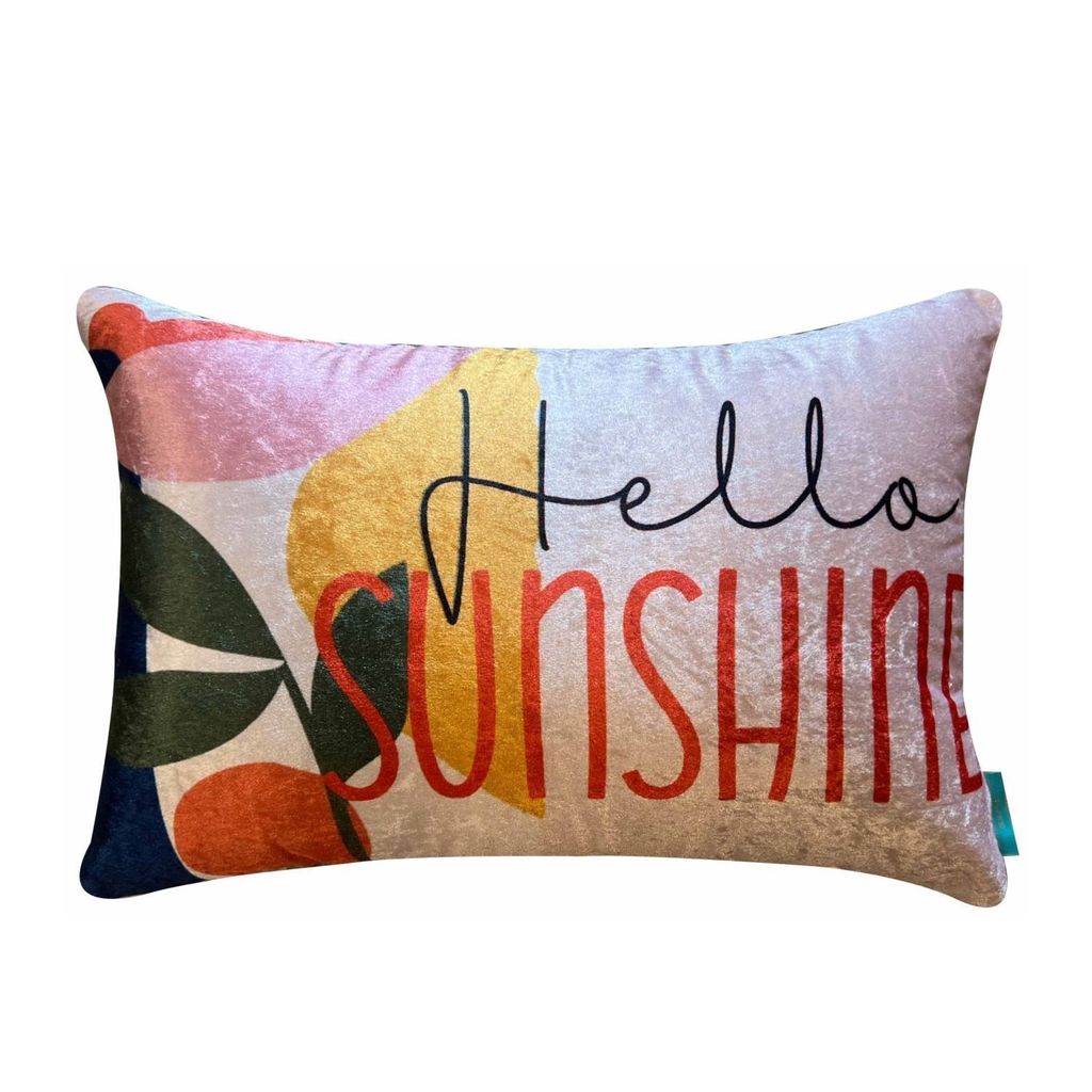 Sunshine Modern Chic Designer Velvet Cushion Cover 12x18 (Beige)