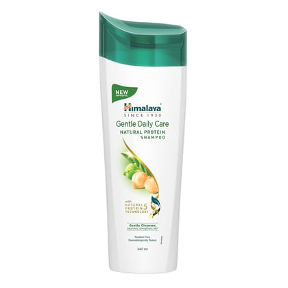 Himalaya Gentle Daily Care Natural Protein Shampoo | Gently Cleanses, Nourishes & Strengthens Hair | For Women & Men, 340ML