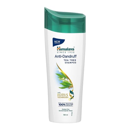 Himalaya Anti-Dandruff Tea Tree Shampoo, Removes Up To 100% Dandruff, Soothes Scalp & Nourishes Hair, With Tea Tree Oil And Aloe Vera, For Men And Women, 340ml
