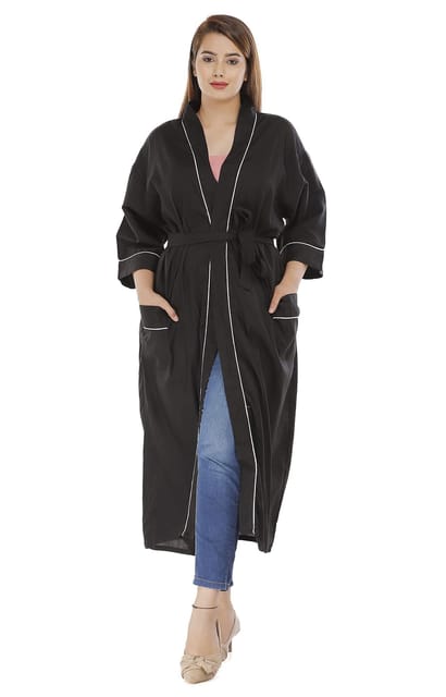 Black Velvet Bathrobe Women's Robe Velour Dressing Gown Personalized House  Coat Loungewear for Women - Etsy