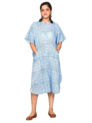 SHOOLIN Knee Length Kaftan Dress for Women