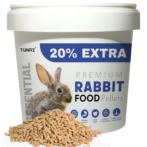 Thomas Rabbit Food Tunai Rabbit Food |500g+20% Extra| Fortified with DHA Omega 3&6 and ...