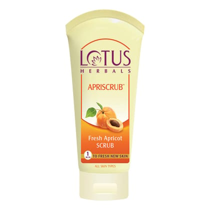 LOTUS HERBALS APRISCRUB FRESH APRICOT SCRUB | RADIANT SKIN | REFRESH AND REVITALIZE | FOR FRESH AND GLOWELY SKIN | ALL SKIN TYPE | 100g