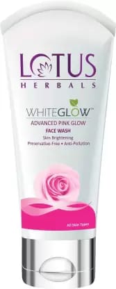 LOTUS HERBALS WhiteGlow skin brightening anti pollution Advanced Pink Glow Face Wash For All Skin Type (100 g)
