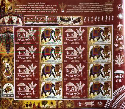 Shobhaphila's Shekhawati and Warli Painting Sheetlets 2012
