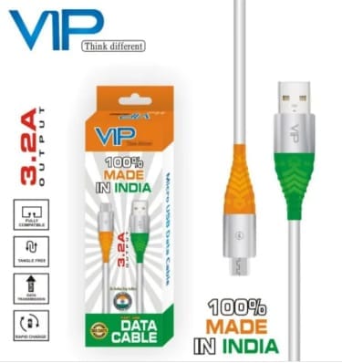 VIP 3.2A FAST USB CHARGING CABLE TIRANGA COLOUR