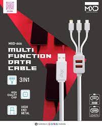 MXD MULTI-FUNCTION 3IN1 DATA CABLE WITH 2USB PORT HUB