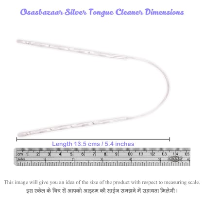 Osasbazaar Sterling Silver Tongue Cleaner - 97%-99% Pure BIS Hallmarked