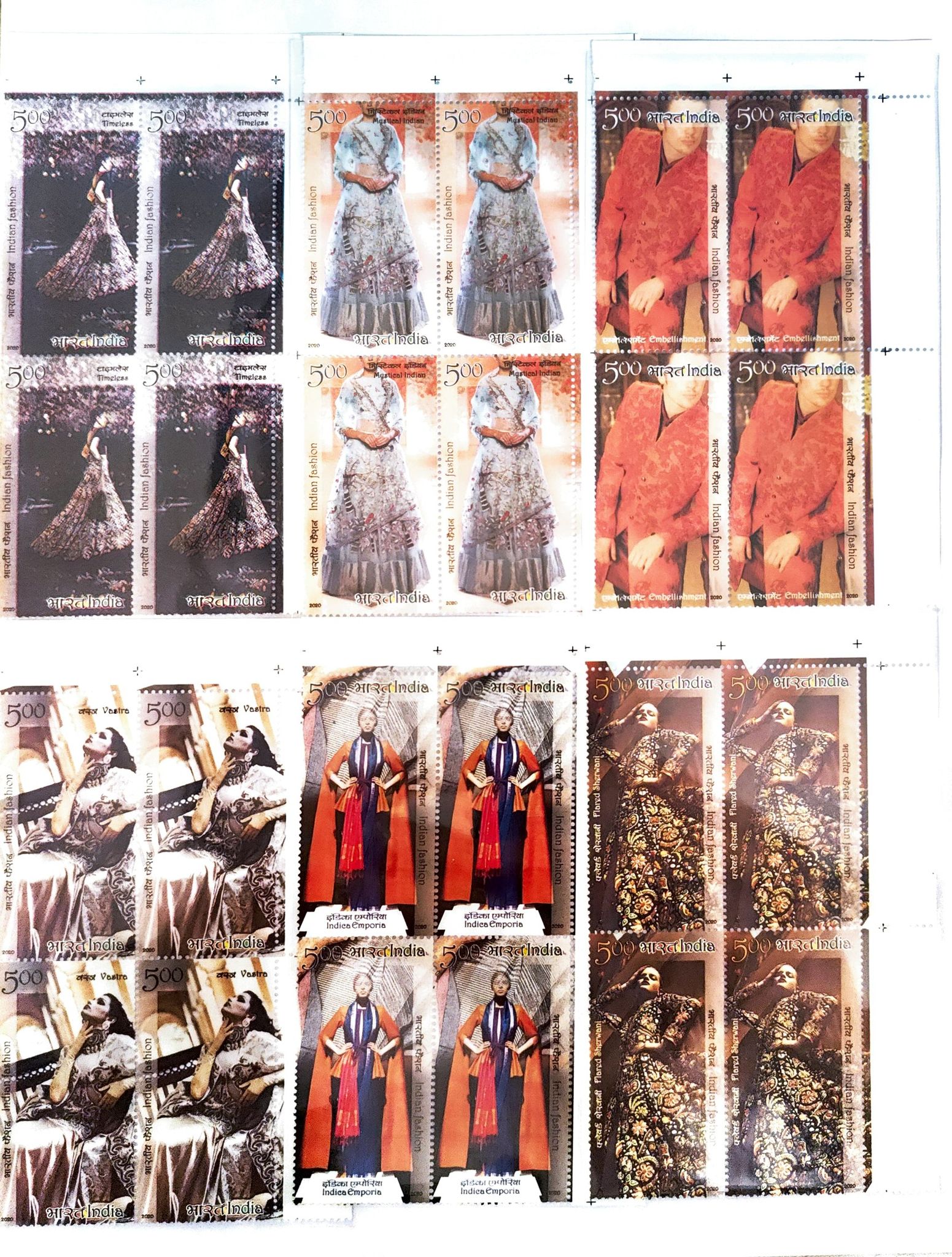 Shobhaphila's  Block of 4 Year Pack Stamps 2020 ( 55 Nos.)