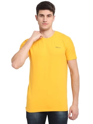 Rodamo  Men Mustard Yellow Slim Fit T-shirt